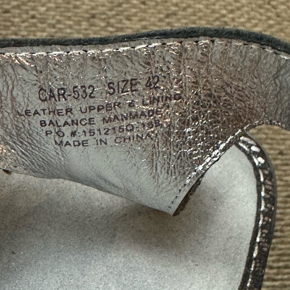 Alegria Carina Pewter Dazzler Thong Toe Post Sandals sz 42 Womans US 11 Org $110 - Picture 6 of 7